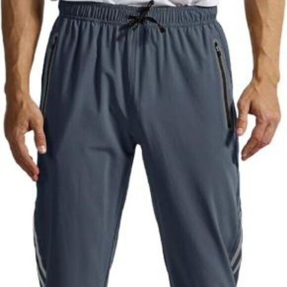 Men's Lightweight Pants Quick Dry Travel Running Active with Pockets - Picture 1 of 5